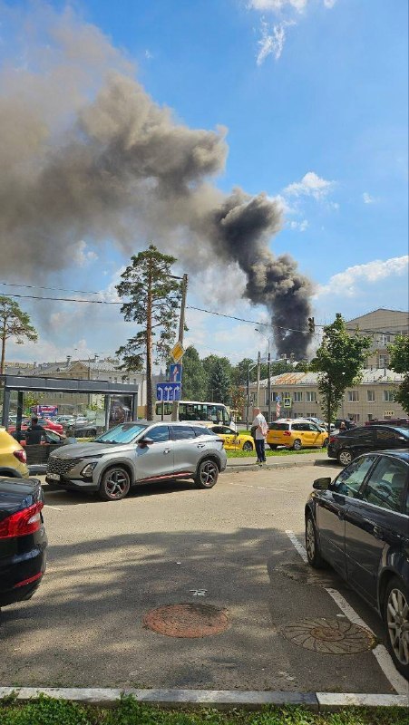 A fire is reported on the territory of TsNIIMash (Central Research Institute of Mechanical Engineering in the Moscow Region)