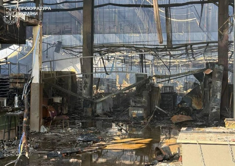 Epicentr mall was fully destroyed in Zaporizhzhia as result of Russian drone strike