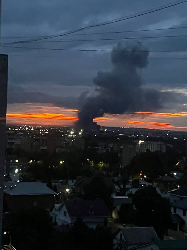 Smoke is rising after missile strike in Samara