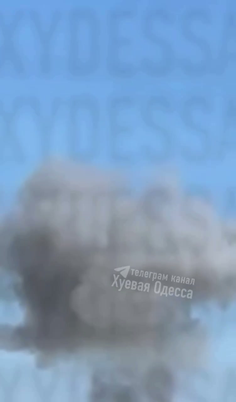 Explosions were reported in Odesa. Smoke is rising