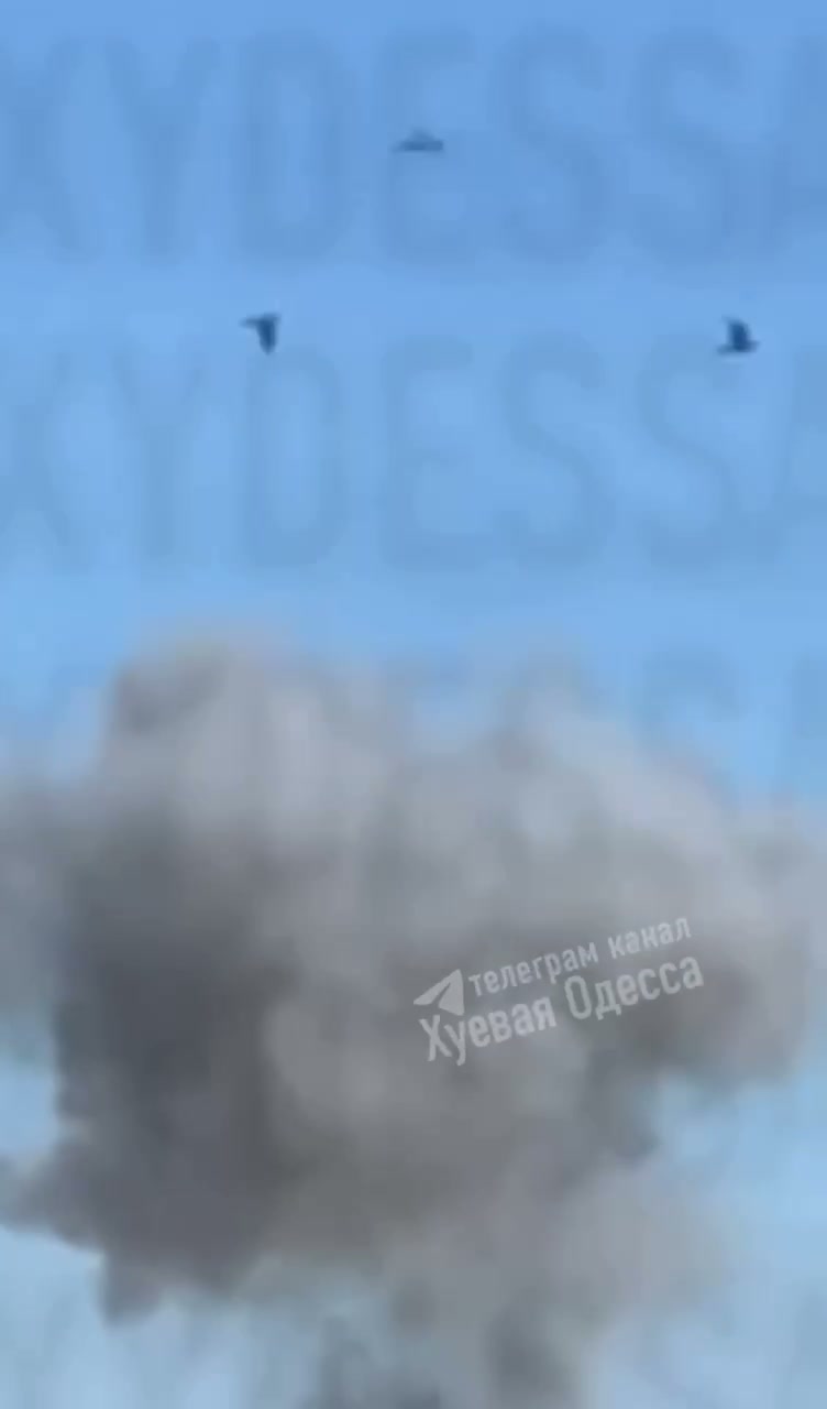 Explosions were reported in Odesa. Smoke is rising