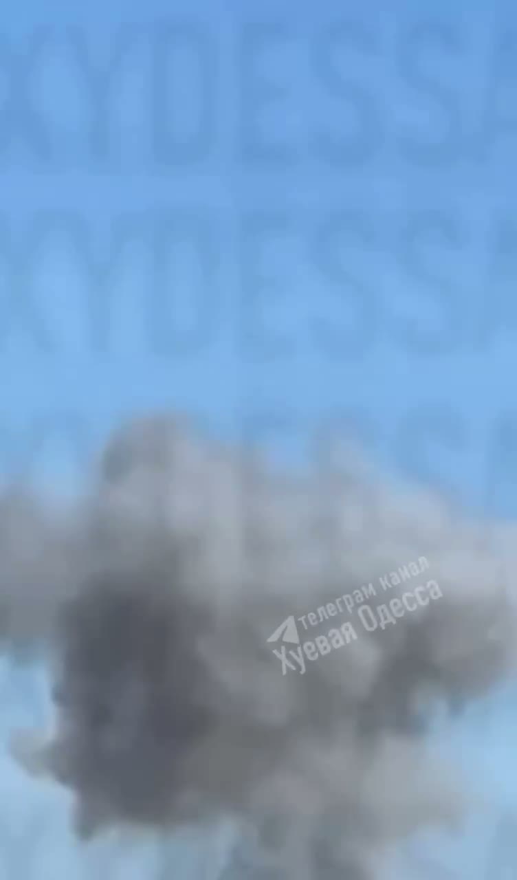 Explosions were reported in Odesa. Smoke is rising