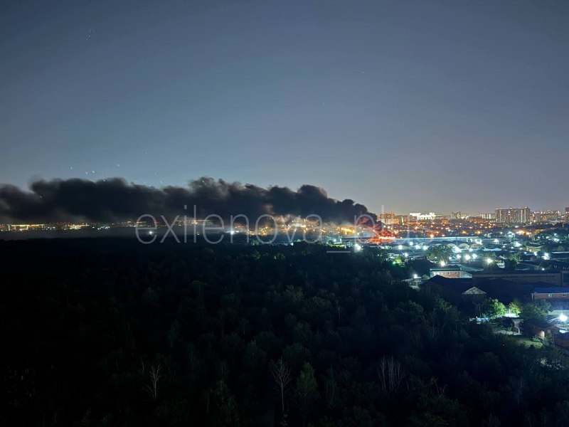 Explosions and fires were reported in Krasnodar