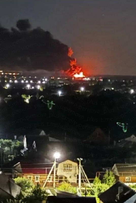 Fire at the Wildberries warehouse in Kotovsk of Tambov region after drones strikes 