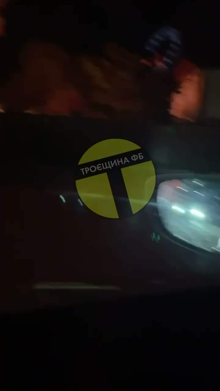 Big fire at the site of drone strike in Pohreby in Kyiv region