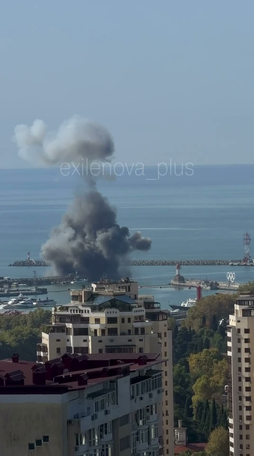 Explosions were reported at port in Sochi