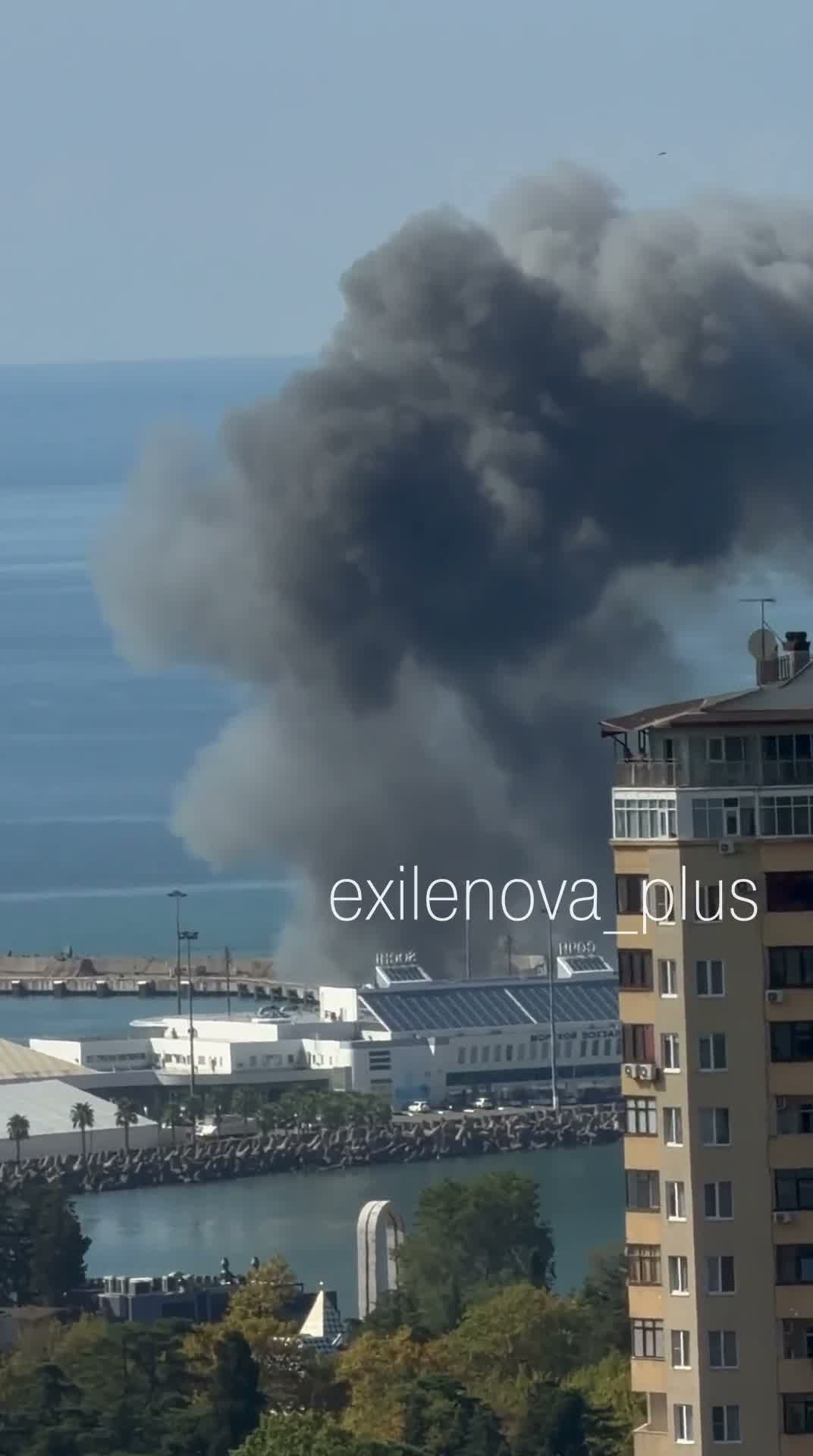Explosions were reported at port in Sochi