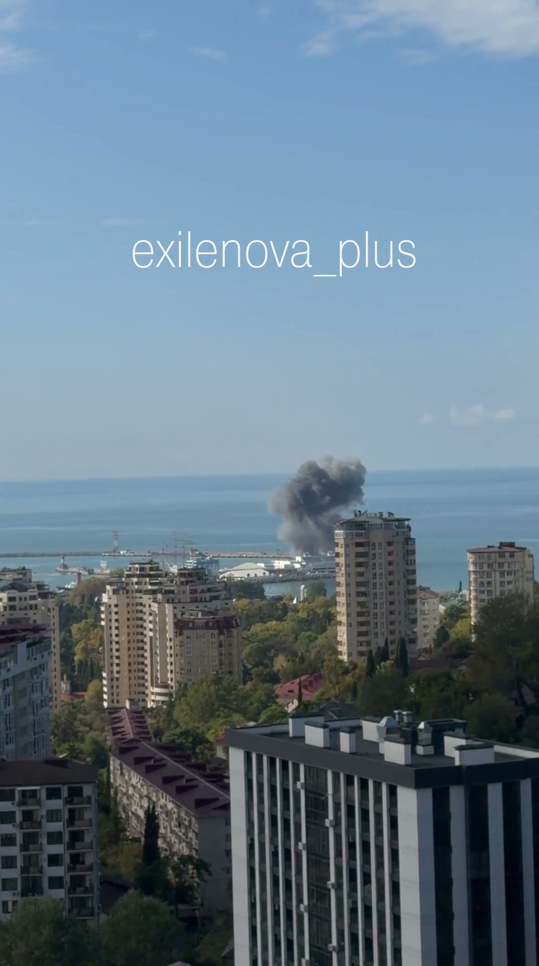 Explosions were reported at port in Sochi