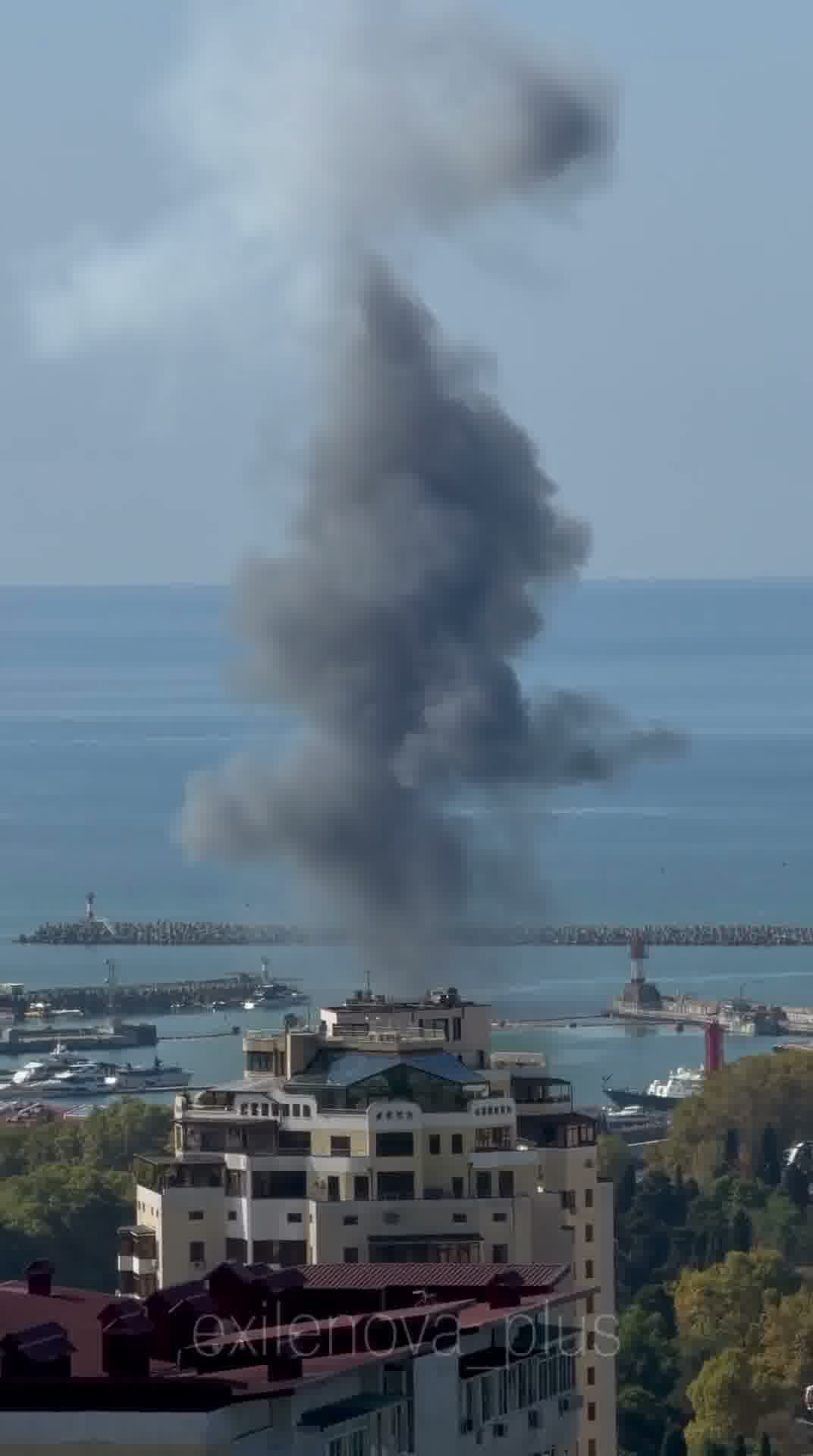 Explosions were reported at port in Sochi