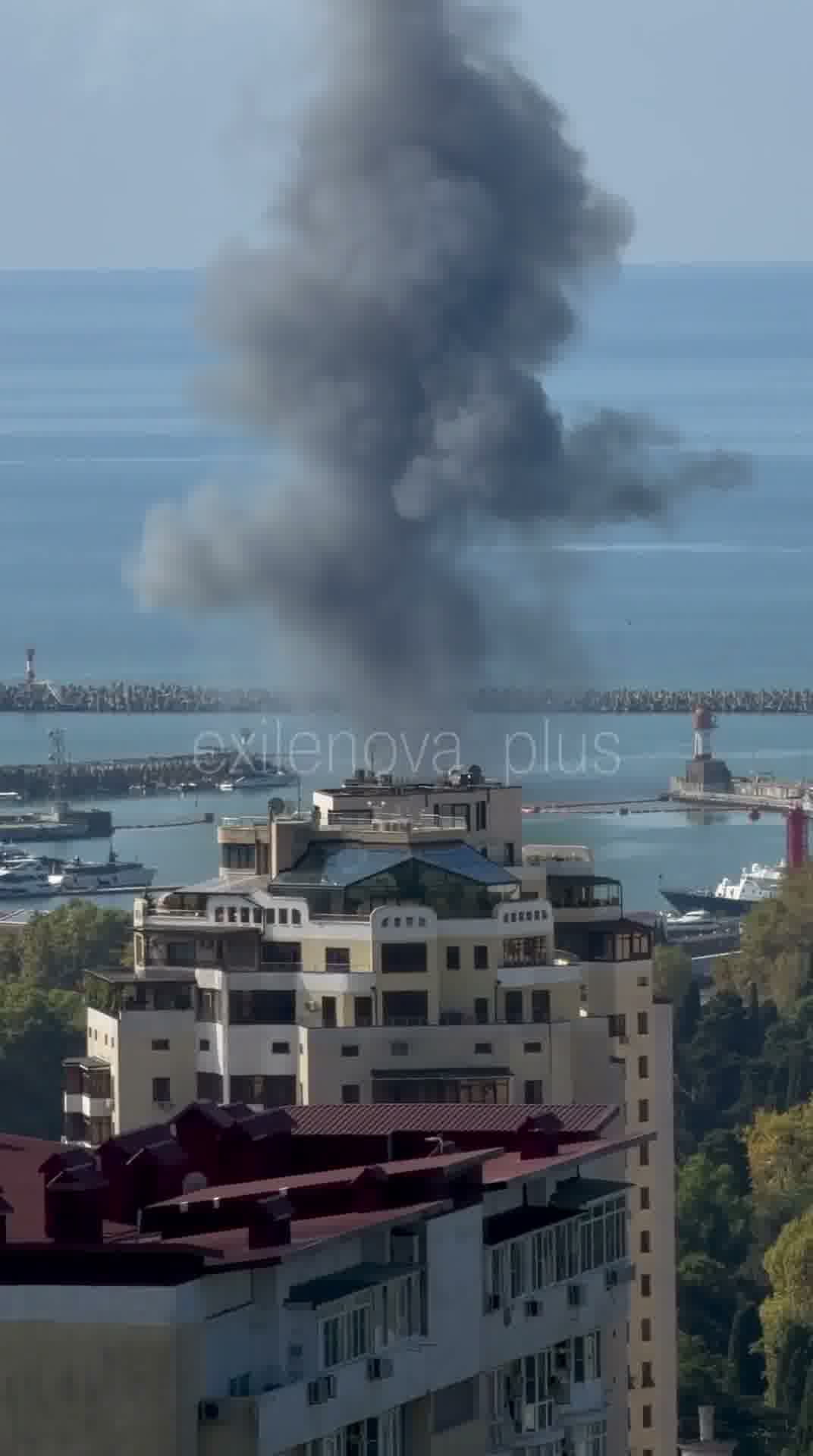 Explosions were reported at port in Sochi