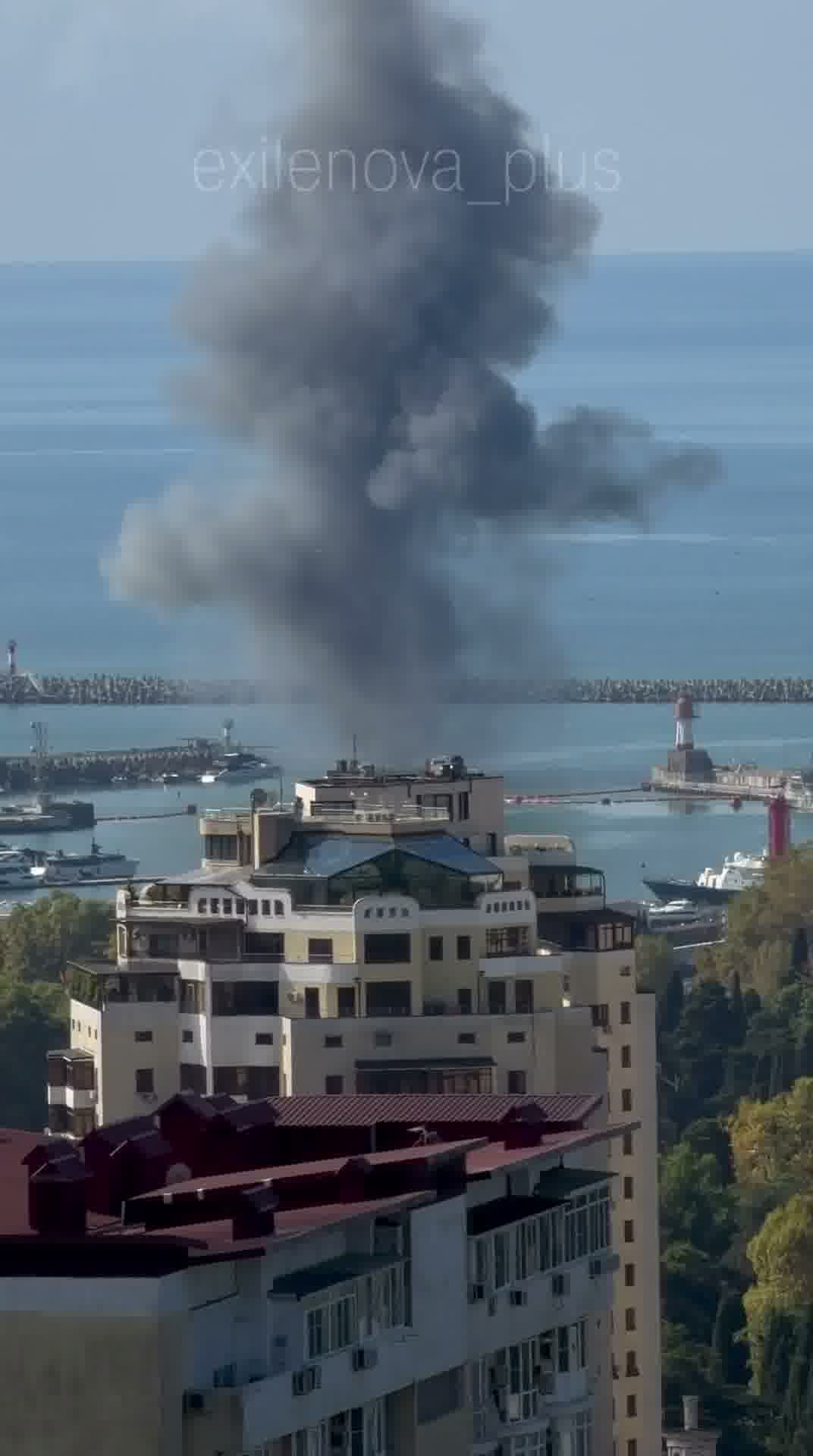 Explosions were reported at port in Sochi