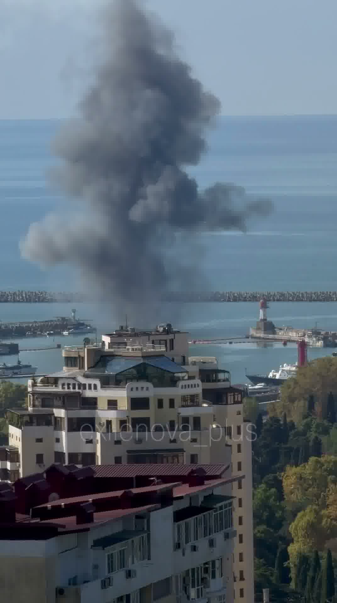 Explosions were reported at port in Sochi