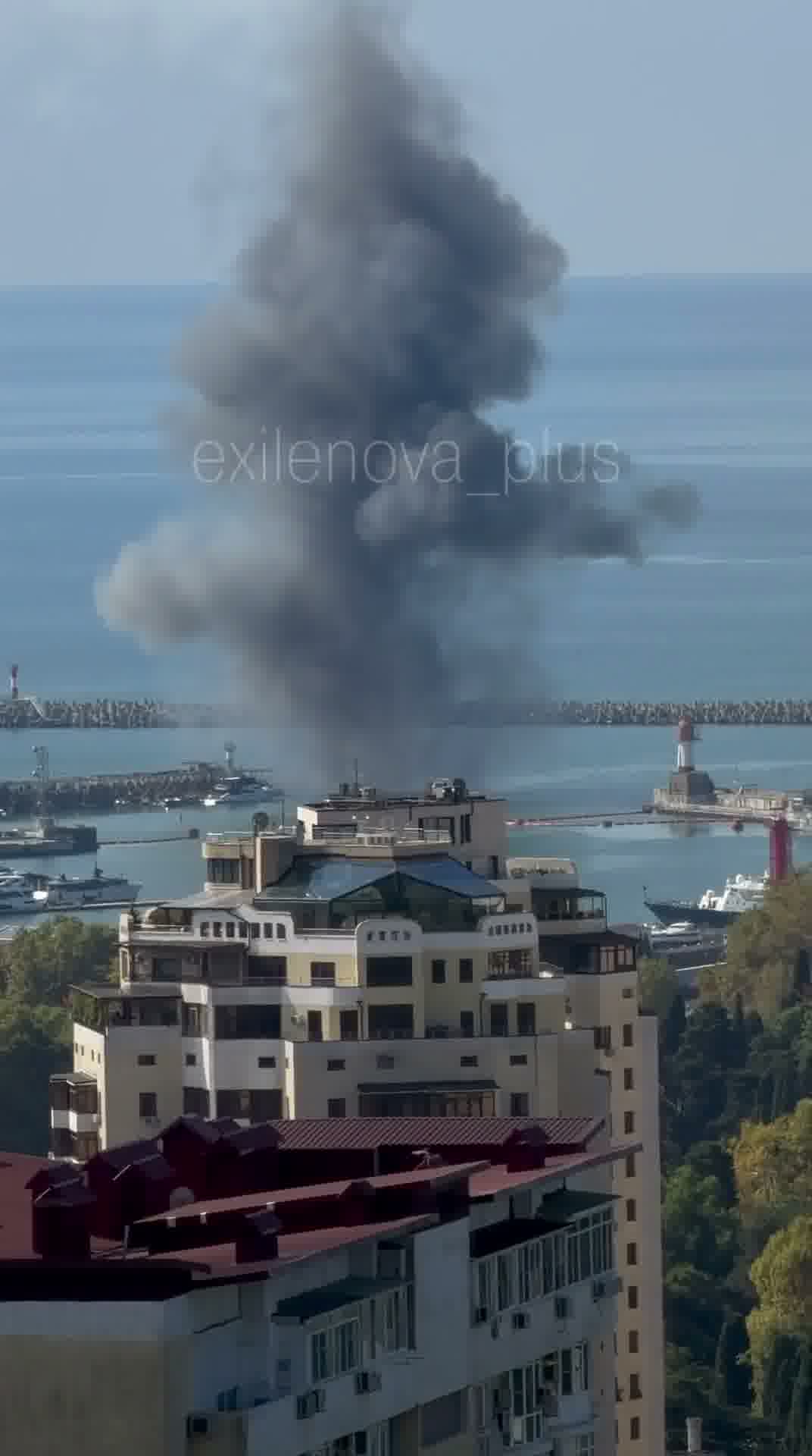 Explosions were reported at port in Sochi