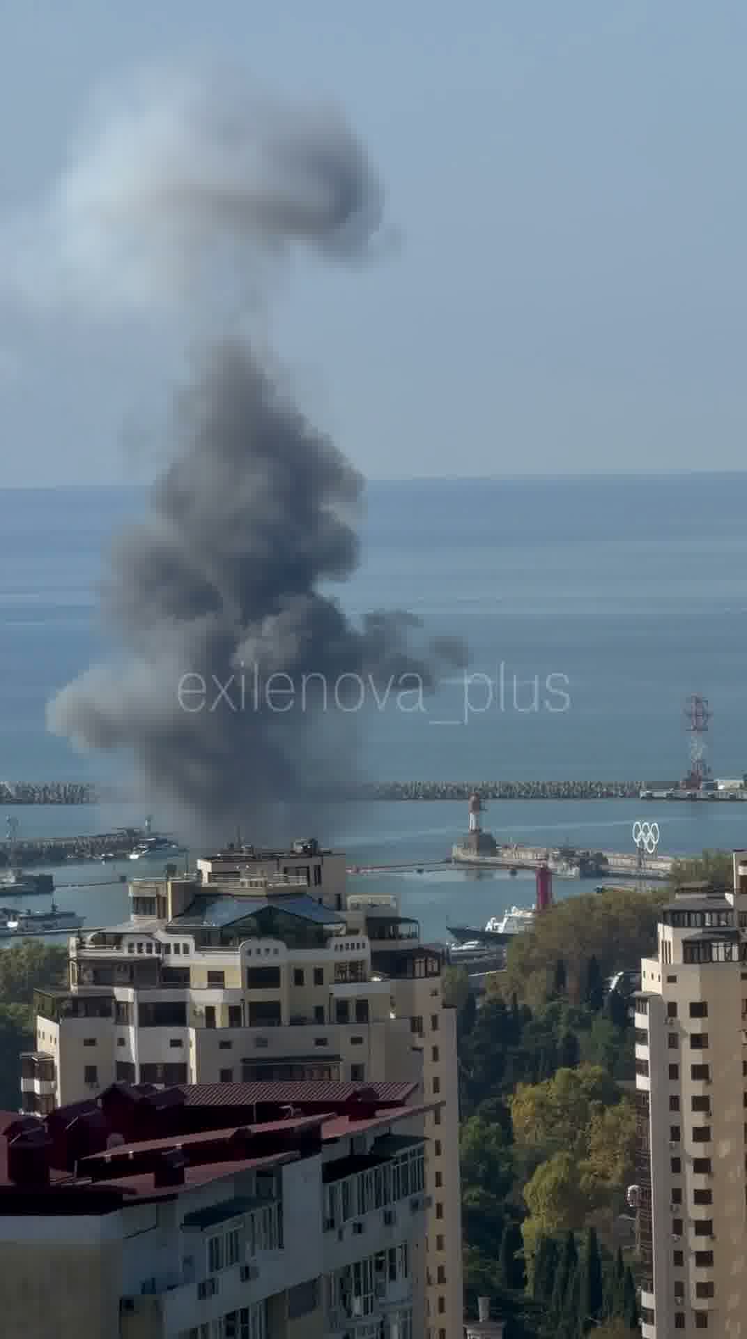 Explosions were reported at port in Sochi