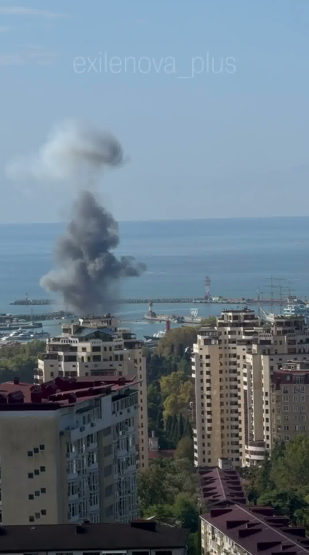 Explosions were reported at port in Sochi