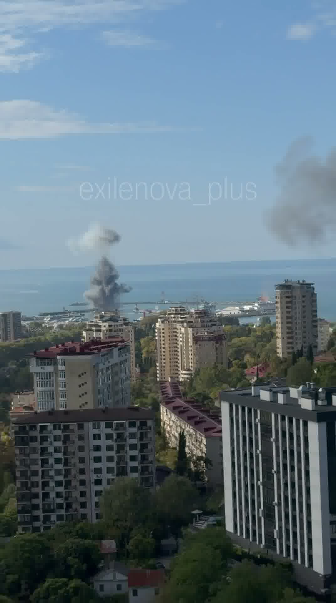 Explosions were reported at port in Sochi