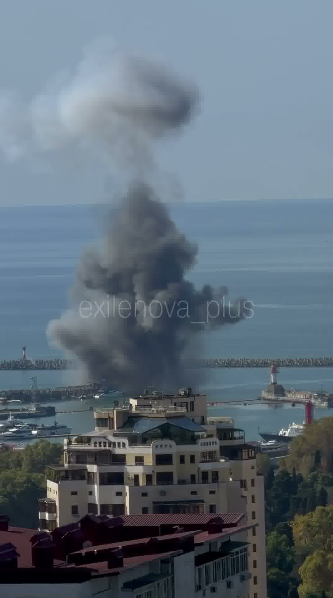 Explosions were reported at port in Sochi