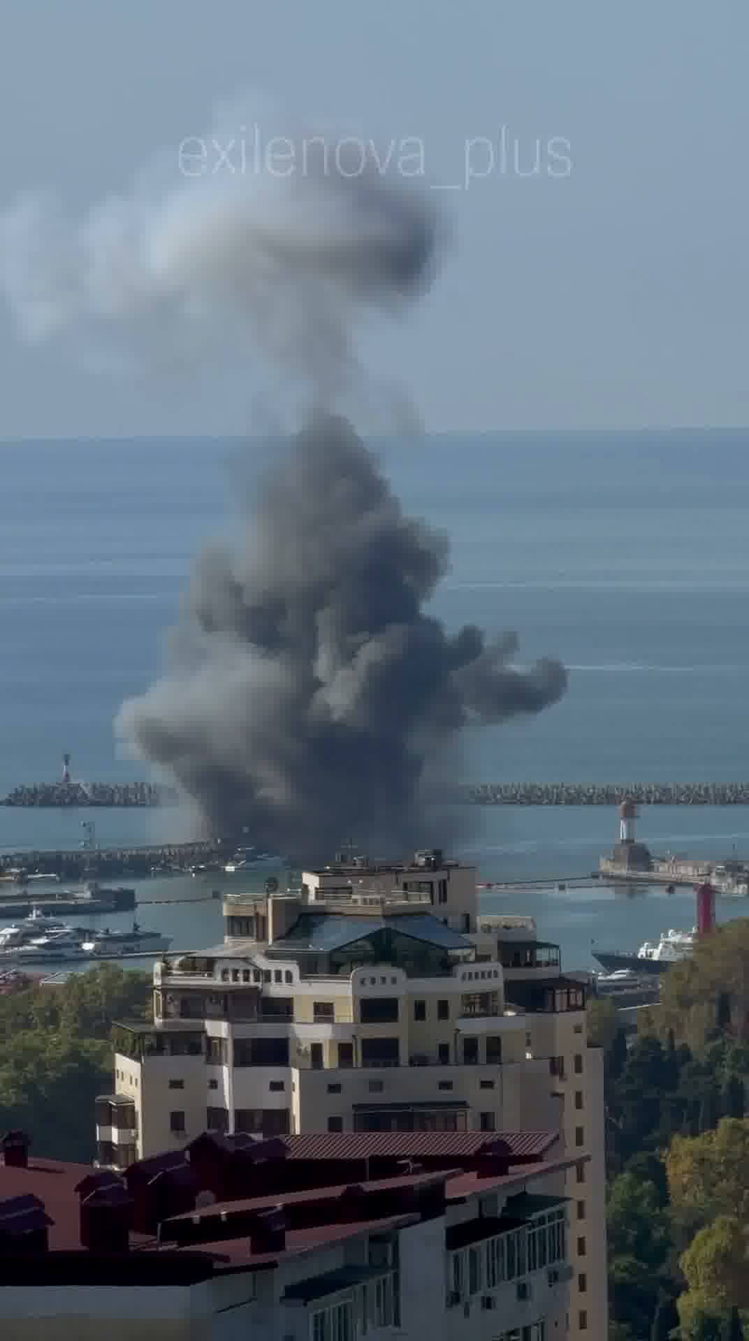 Explosions were reported at port in Sochi