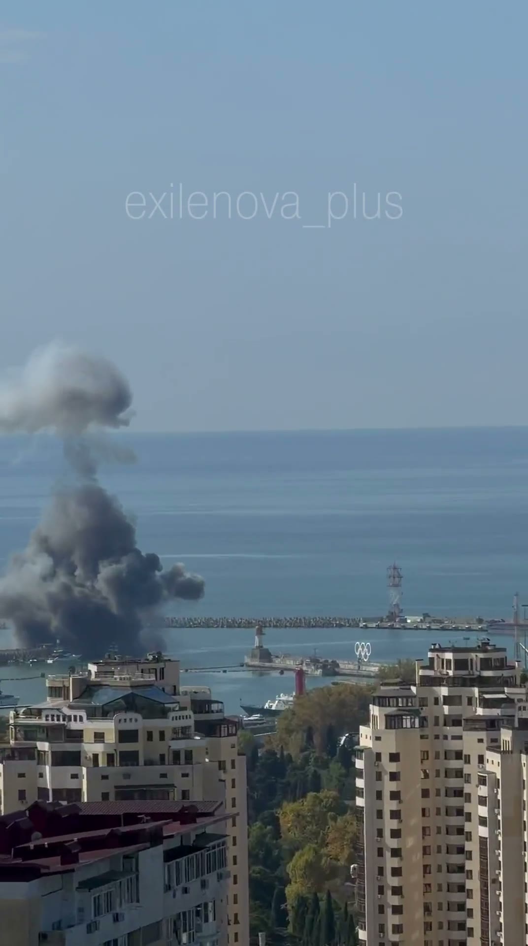 Explosions were reported at port in Sochi