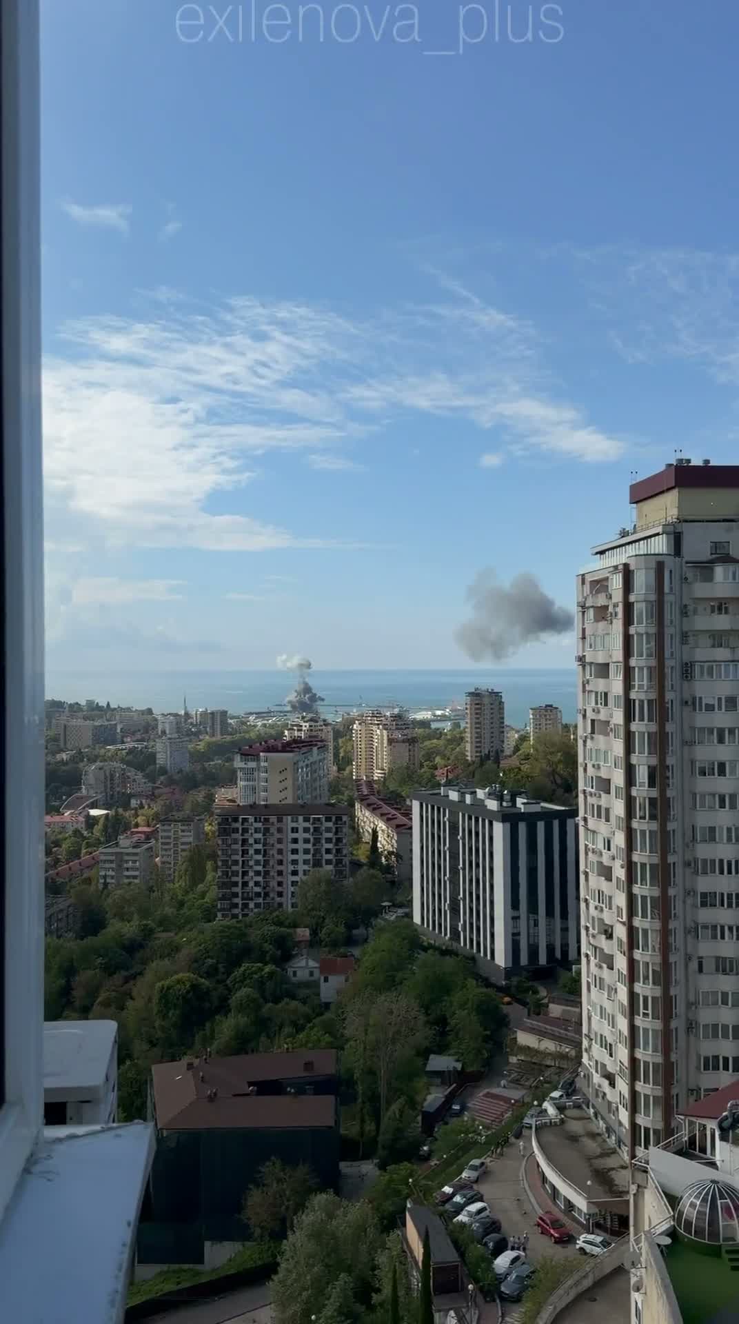 Explosions were reported at port in Sochi