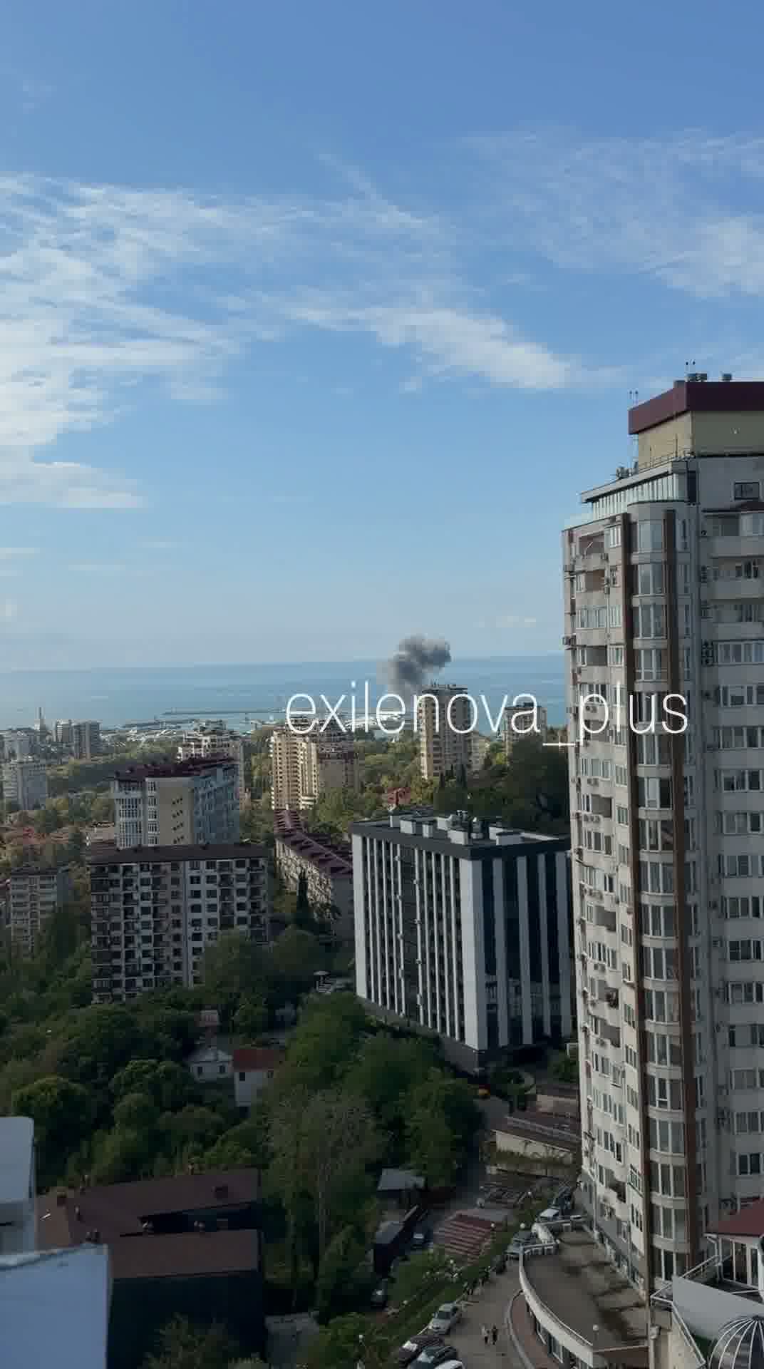 Explosions were reported at port in Sochi