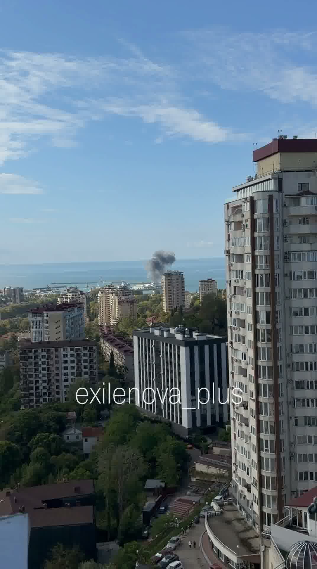 Explosions were reported at port in Sochi