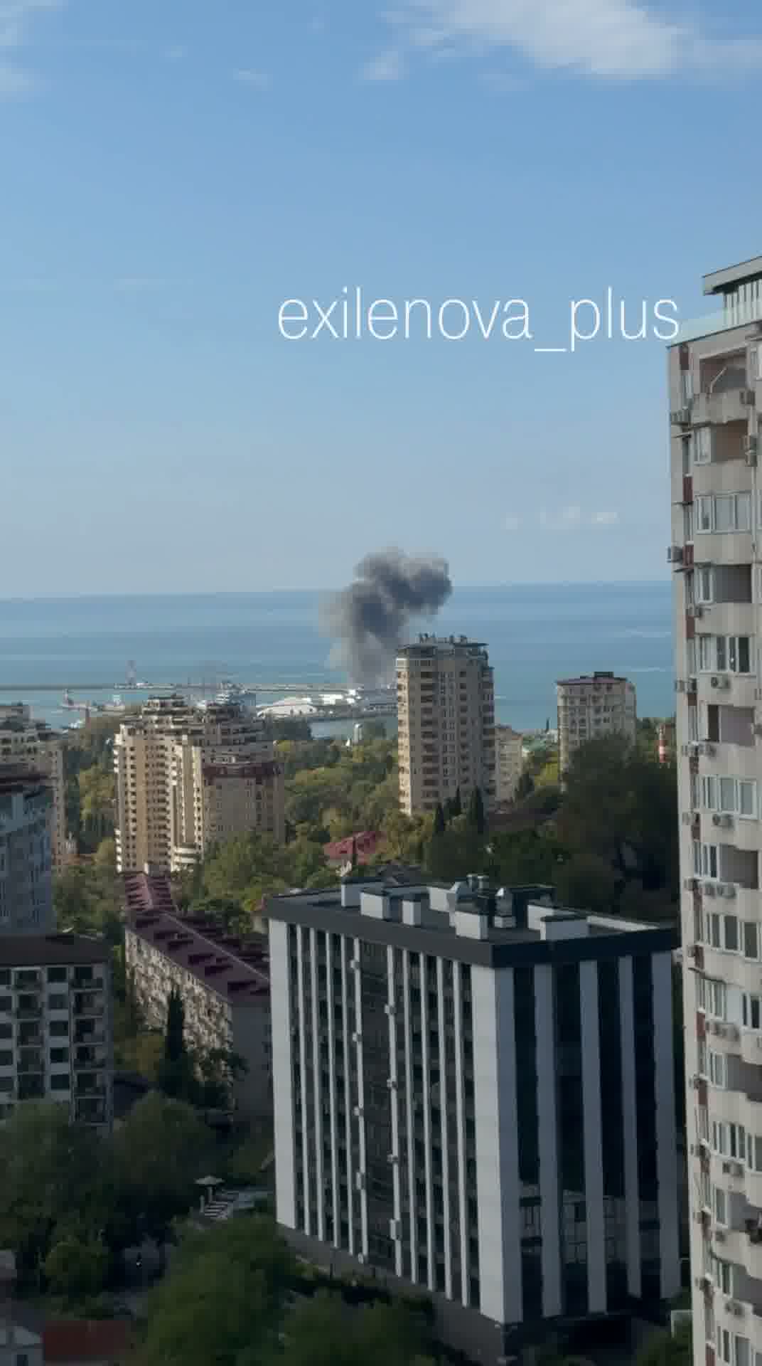 Explosions were reported at port in Sochi