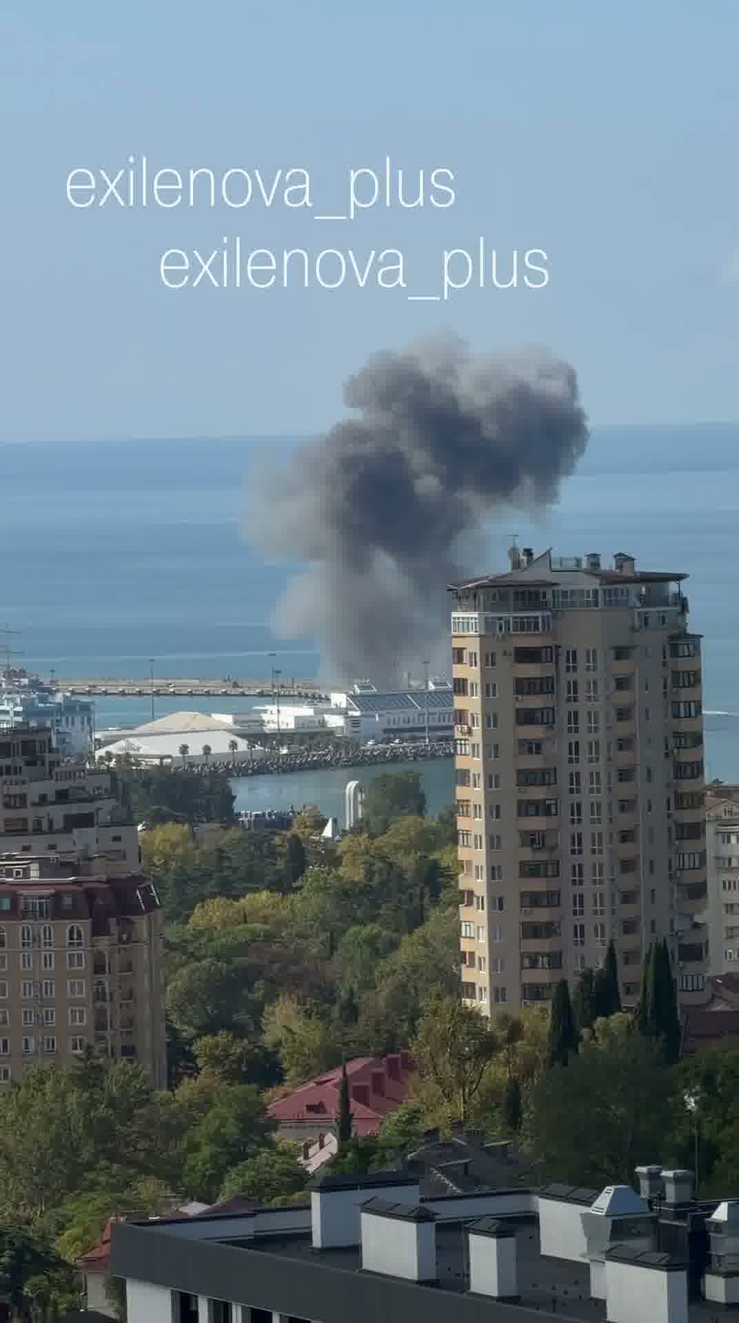 Explosions were reported at port in Sochi