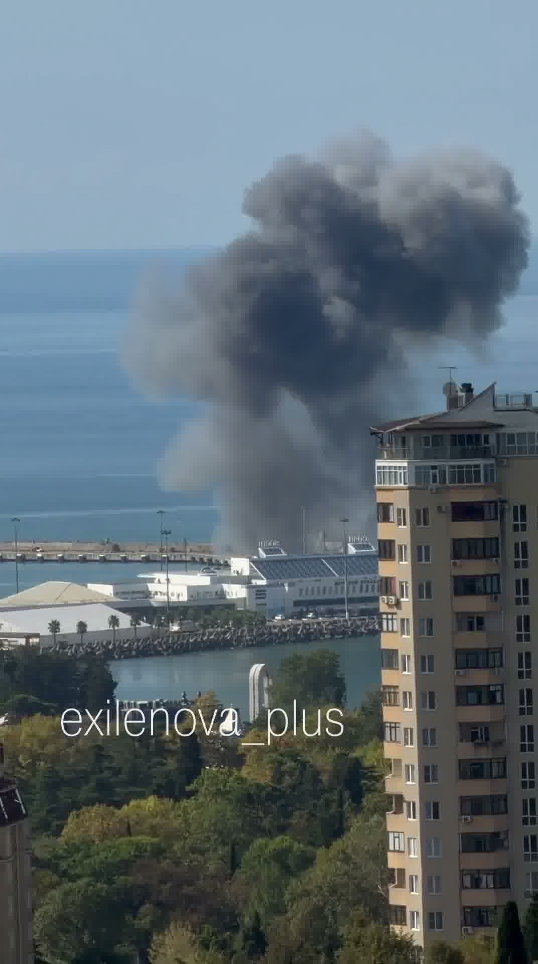 Explosions were reported at port in Sochi