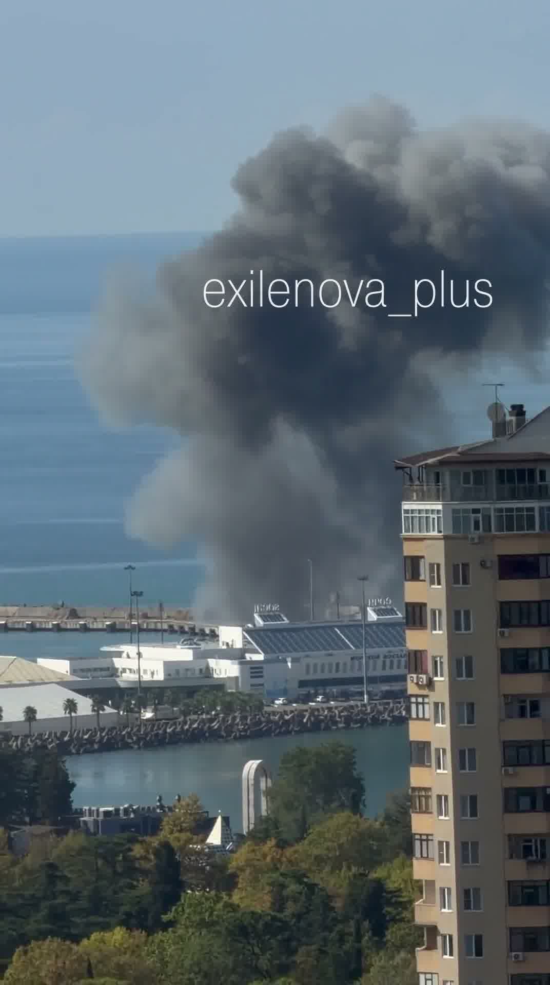 Explosions were reported at port in Sochi