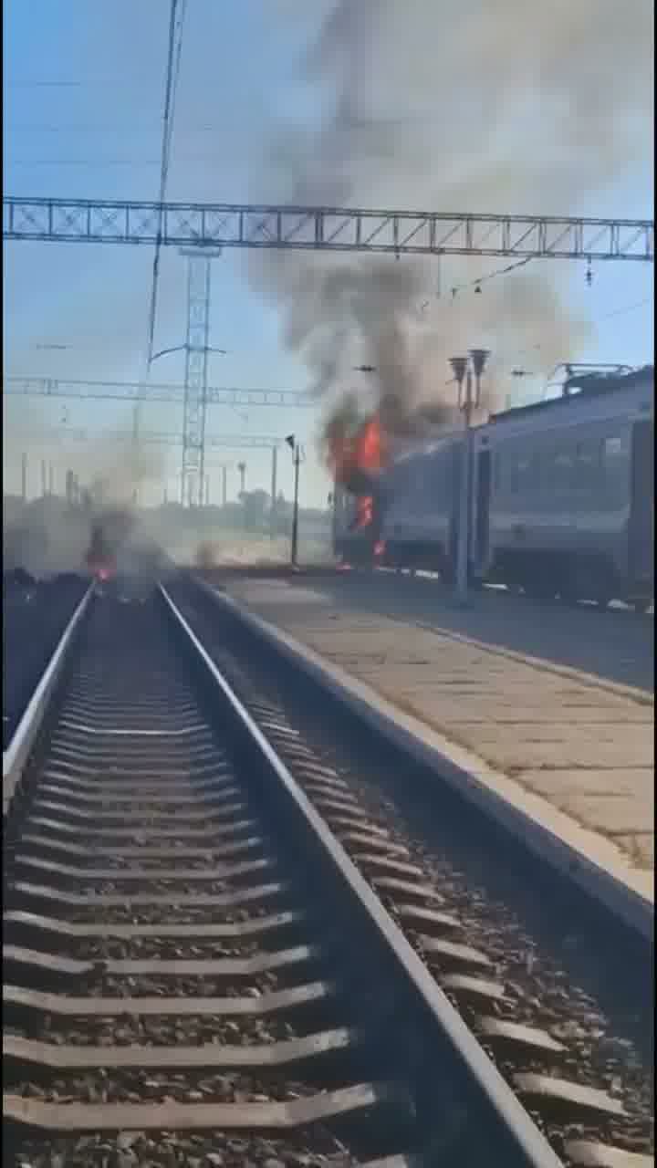 Drone hits passenger train Dnipro - Zaporizhzhia