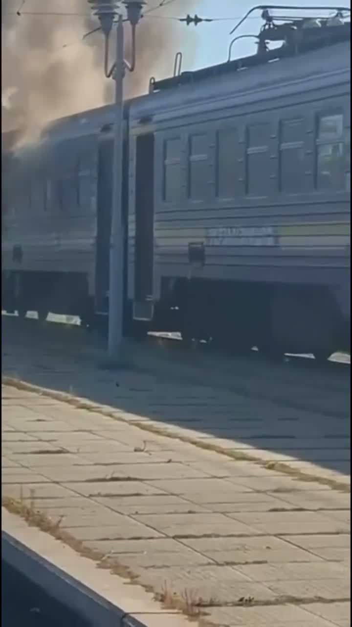 Drone hits passenger train Dnipro - Zaporizhzhia