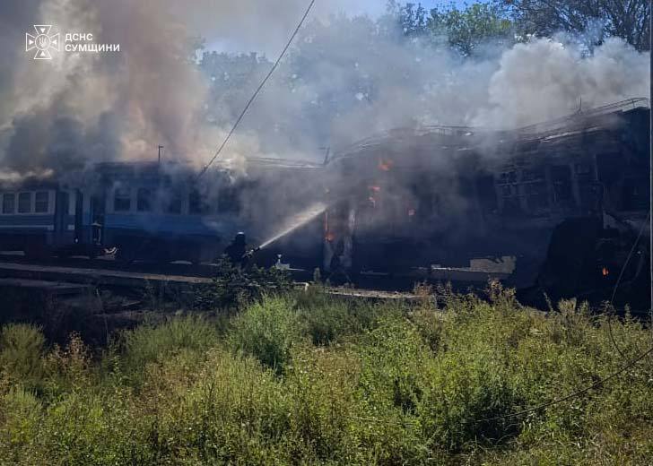 10 people wounded as result of Russian strike at the passenger train in Sumy region