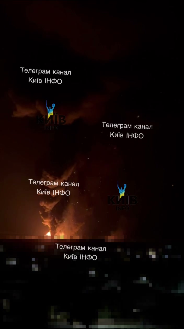 Grande incêndio na região de Kyiv como resultado de ataque com drone