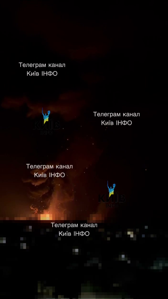 Grande incêndio na região de Kyiv como resultado de ataque com drone