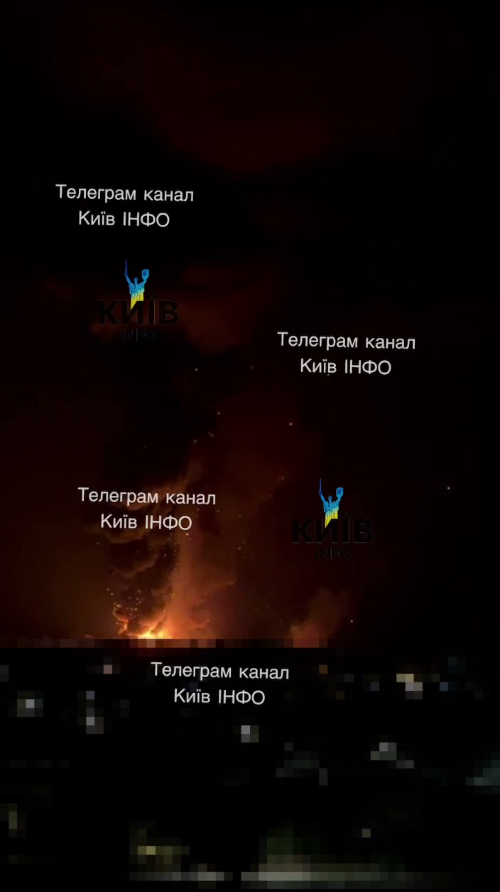 Grande incêndio na região de Kyiv como resultado de ataque com drone