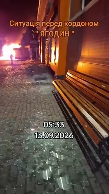 پهپادها یک ایستگاه سوخت را در منطقه ولین، در نزدیکی مرز با لهستان، هدف قرار داده‌اند.