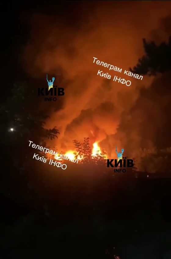 Suuri tulipalo raportoitu Kiovassa, jonka syynä ilmailu-isku