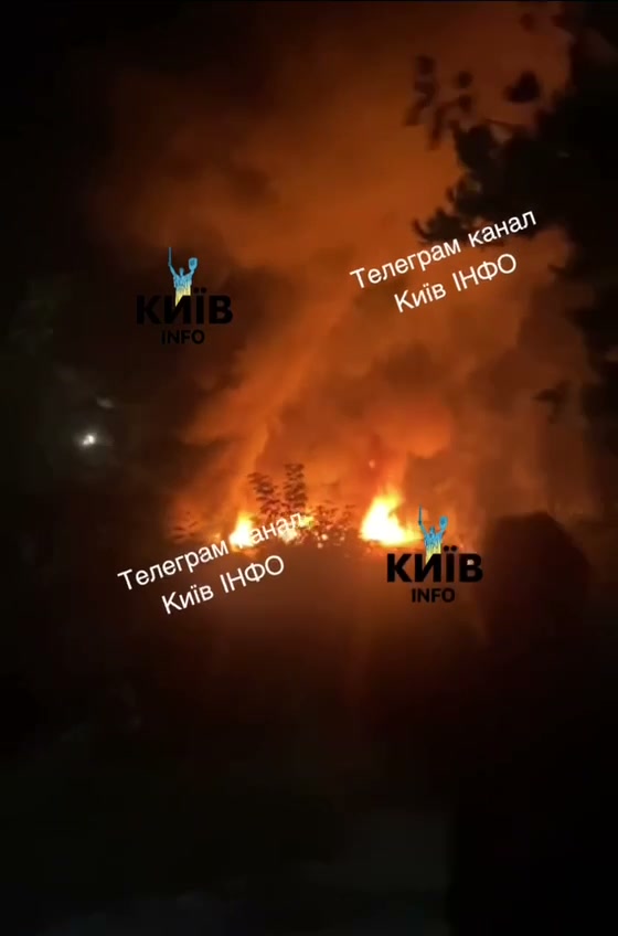 Suuri tulipalo raportoitu Kiovassa, jonka syynä ilmailu-isku