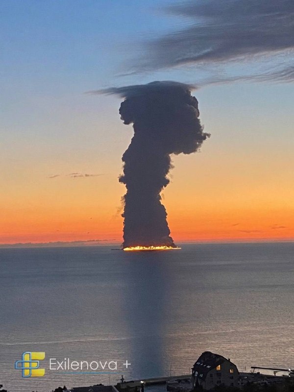 Fartyg i brand nära Sotsji