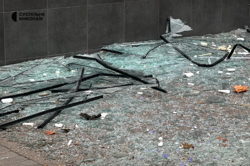 Damage in Mykolaiv as result of Russian drone strikes