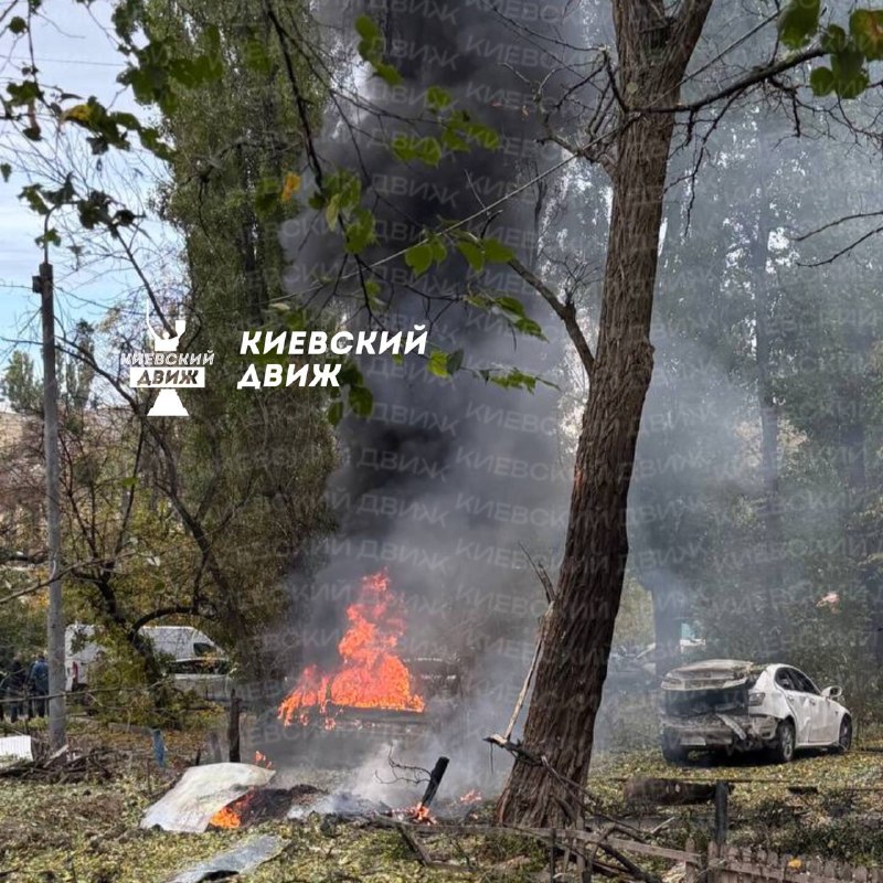 Des débris d'un drone ont été retrouvés près d'une maison résidentielle à Kyiv.