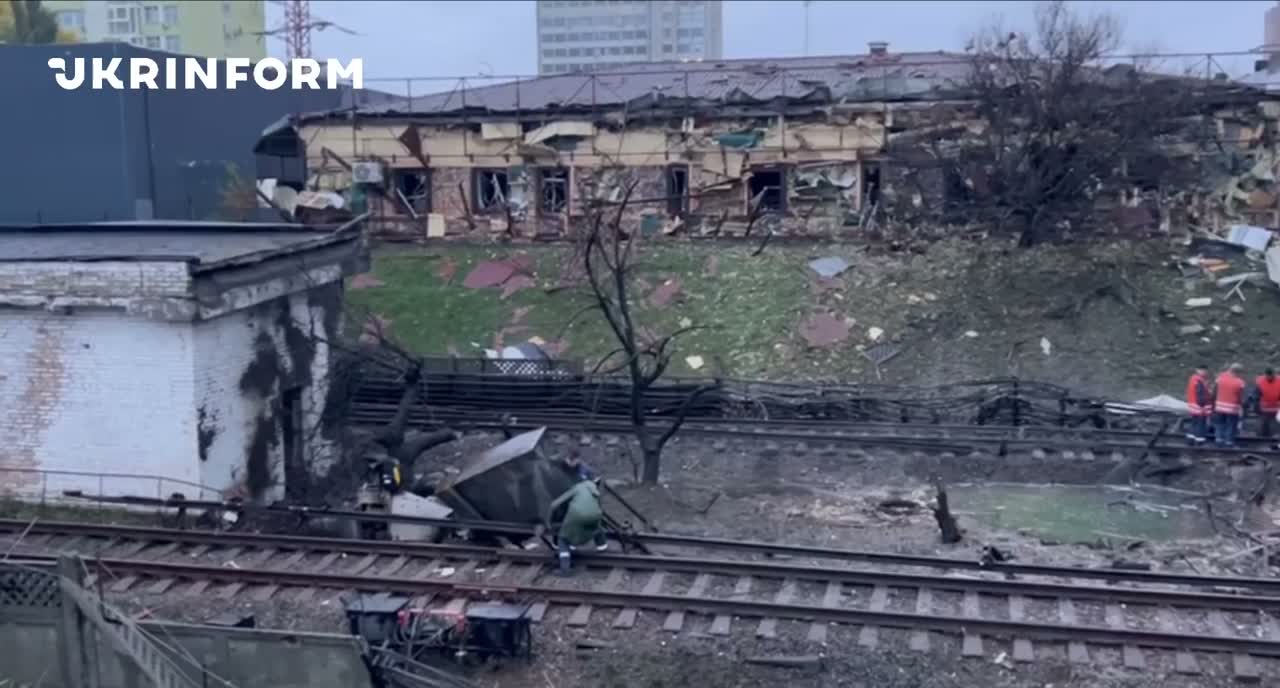 Widespread destruction at the Chernihivska metro station in Kyiv as result of Russian stirkes