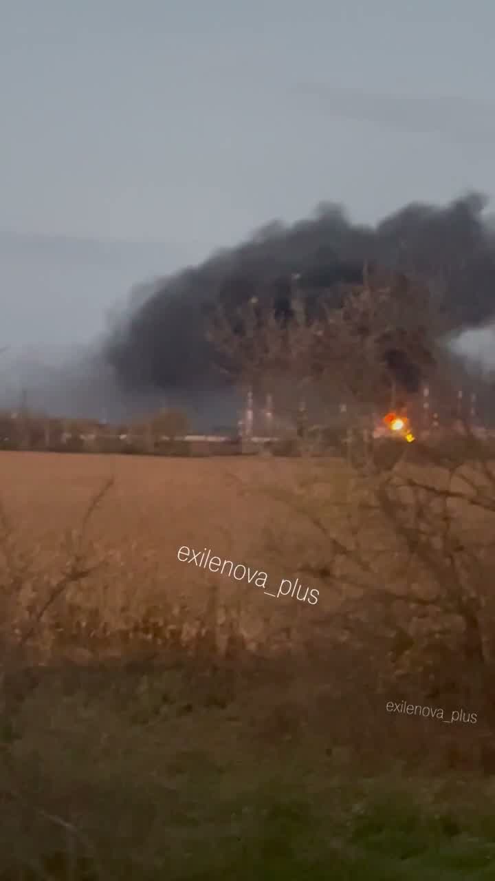 Fire at the Nikolska oil pumping station near Michurinsk, Tambov region