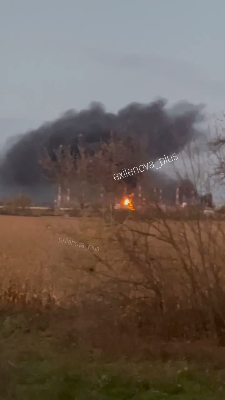Fire at the Nikolska oil pumping station near Michurinsk, Tambov region