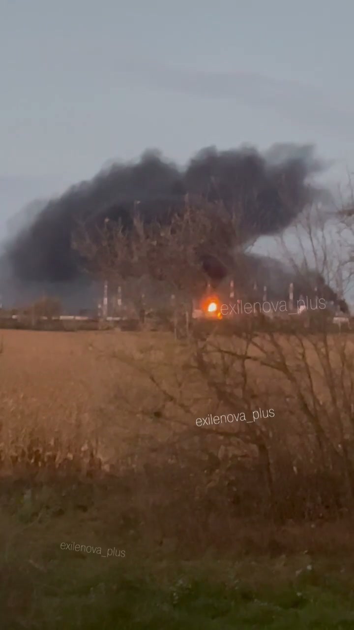 Fire at the Nikolska oil pumping station near Michurinsk, Tambov region
