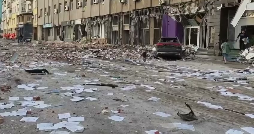 Heavy explosions heard overnight in occupied Donetsk