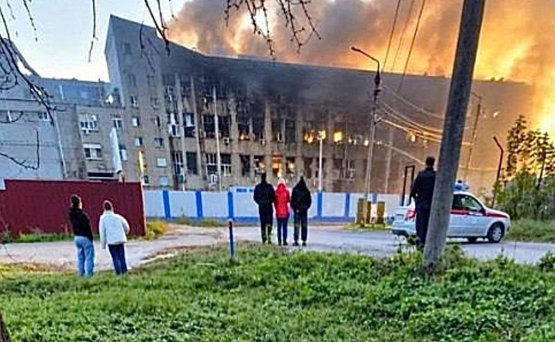 One of the building of Energiya military plant in Elets of Lipetsk region was destroyed as result of missile strike